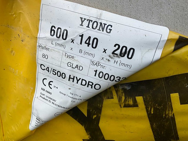 Ytong gehydrofobeerde kimblokken (97x) - afbeelding 6 van  6