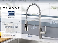 Yuanny waterkraan voor de keuken met sproeier - afbeelding 3 van  3
