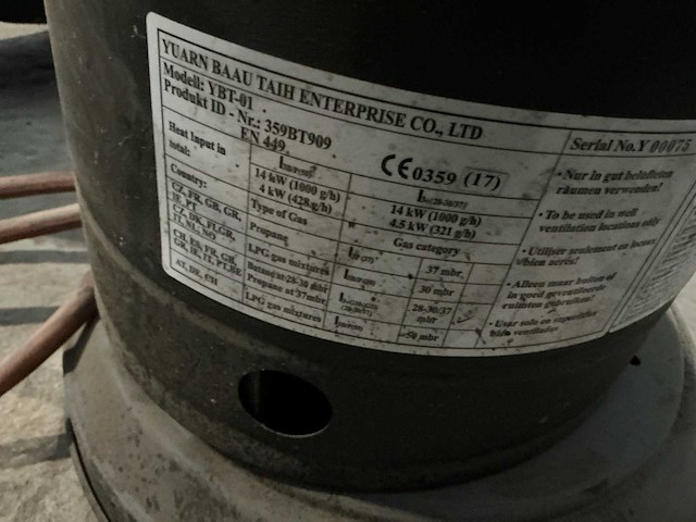 Yuarn burny ybt-01 terrasverwarming - afbeelding 4 van  5