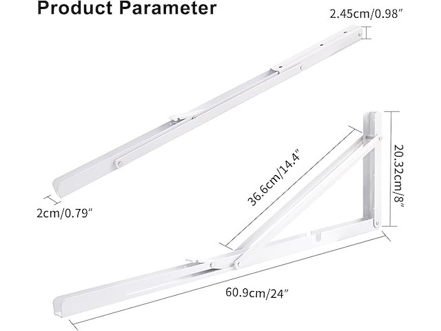 Yumore opklapbare plankdragers, 61 cm - afbeelding 4 van  5