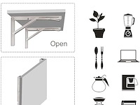 Yumore opvouwbare plankbeugels - afbeelding 2 van  3