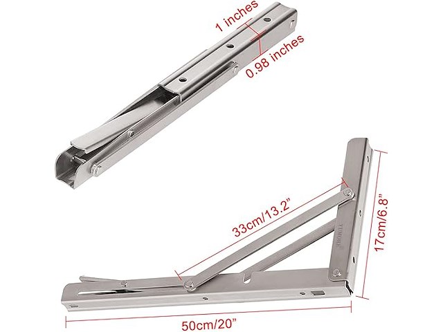 Yumore opvouwbare plankbeugels - afbeelding 3 van  3