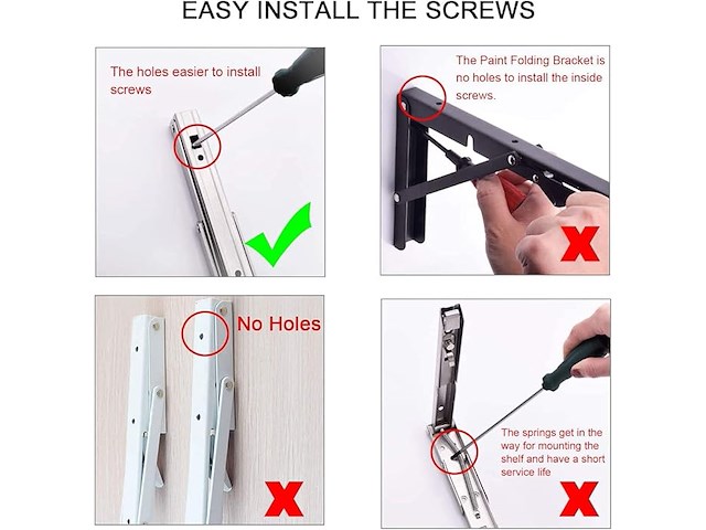 Yumore opvouwbare plankdragers 600 mm - afbeelding 3 van  6