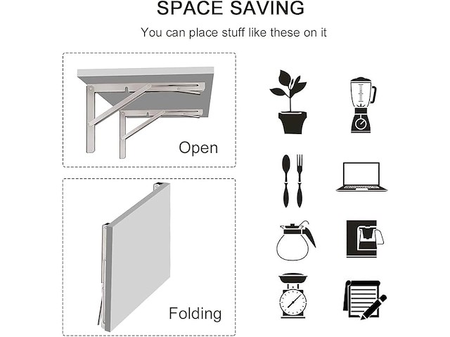 Yumore opvouwbare plankdragers 600 mm - afbeelding 4 van  6