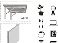 Yumore opvouwbare plankdragers 600 mm - afbeelding 4 van  6