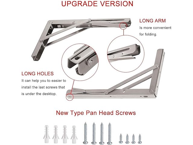 Yumore opvouwbare plankdragers 600 mm - afbeelding 6 van  6