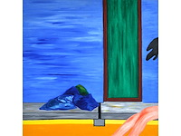 Yvan theys - dolce farniente - olie op doek - 90x90 cm - 1972 - afbeelding 1 van  9