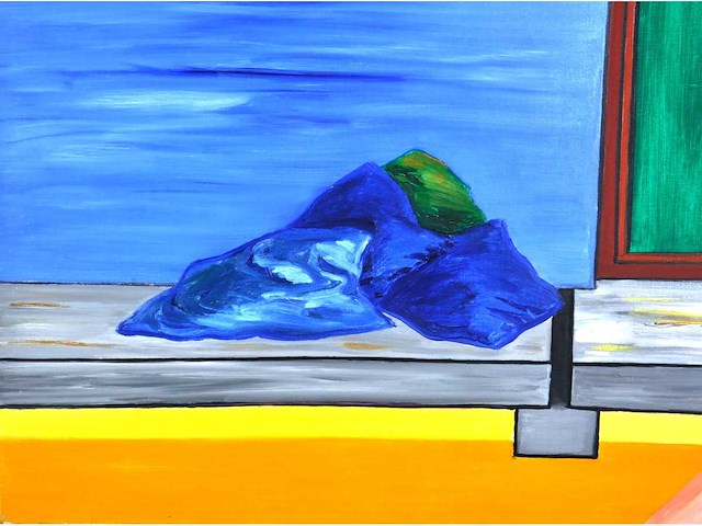 Yvan theys - dolce farniente - olie op doek - 90x90 cm - 1972 - afbeelding 4 van  9