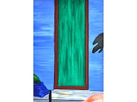 Yvan theys - dolce farniente - olie op doek - 90x90 cm - 1972 - afbeelding 5 van  9