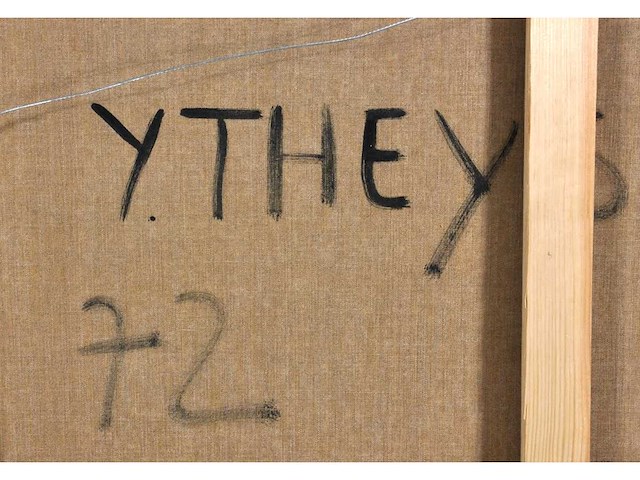 Yvan theys - dolce farniente - olie op doek - 90x90 cm - 1972 - afbeelding 9 van  9