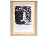 Yvan theys - pastelkrijt op papier - 1981 - afbeelding 1 van  6