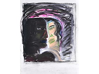 Yvan theys - pastelkrijt op papier - 1981 - afbeelding 2 van  6