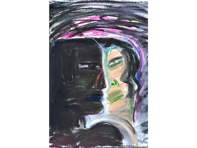 Yvan theys - pastelkrijt op papier - 1981 - afbeelding 4 van  6