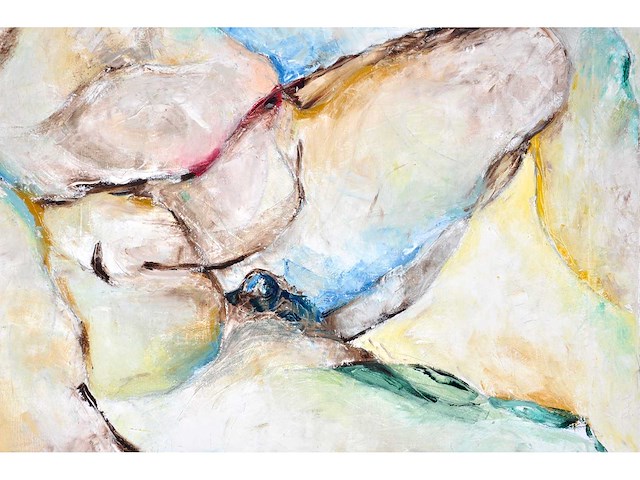 Yvonne simons - verstrengelde naaktfiguren - olie op doek - 108x118 cm - 1977 - afbeelding 10 van  10