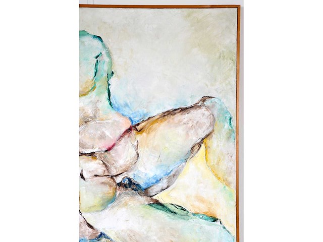 Yvonne simons - verstrengelde naaktfiguren - olie op doek - 108x118 cm - 1977 - afbeelding 7 van  10