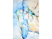 Yvonne simons - verstrengelde naaktfiguren - olie op doek - 108x118 cm - 1977 - afbeelding 8 van  10