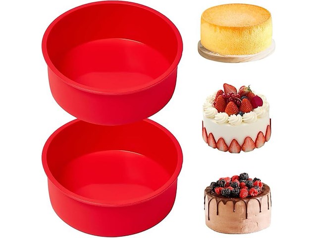 Yxhzvon 15,5 cm ronde siliconen cakevormen - afbeelding 1 van  3