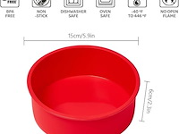 Yxhzvon 15,5 cm ronde siliconen cakevormen - afbeelding 2 van  3