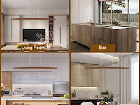 Yyutluo led houten hanglamp voor eettafel - afbeelding 3 van  5