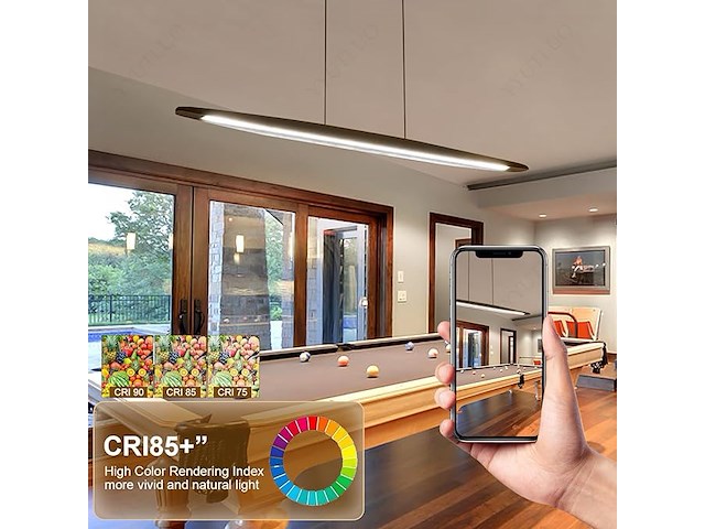 Yyutluo led houten hanglamp voor eettafel - afbeelding 5 van  5