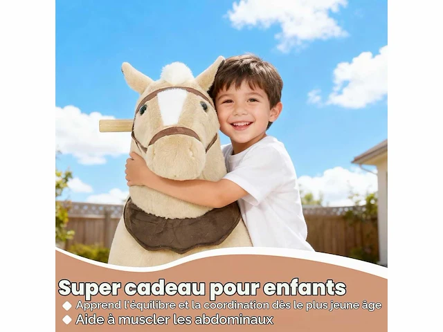 Zacht wiegend paard op wielen van 3 tot 5 jaar bruin - afbeelding 5 van  7