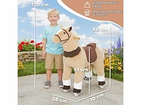 Zacht wiegend paard op wielen van 3 tot 5 jaar bruin - afbeelding 6 van  7
