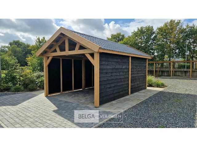Zadeldak douglas, afm 660x400x325cm bxdxh in cm garage - afbeelding 1 van  7