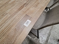 Zago teak interieurtafel greywash 240 x 100cm met blokpoten - afbeelding 3 van  4