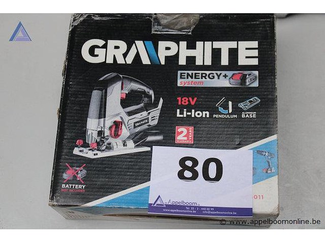 Zaklamp - graphite - 58g007 decoupeerzaag - graphite - 18v li-ion toebehoren - graphite - set van 12 frezen 57h210 - afbeelding 2 van  4
