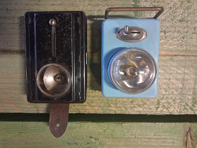 Zaklampen antiek 2 x - afbeelding 1 van  7