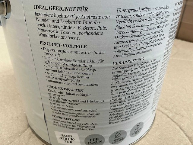 Zandstructuur ketel muurverf voor binnen (48x) - afbeelding 3 van  3