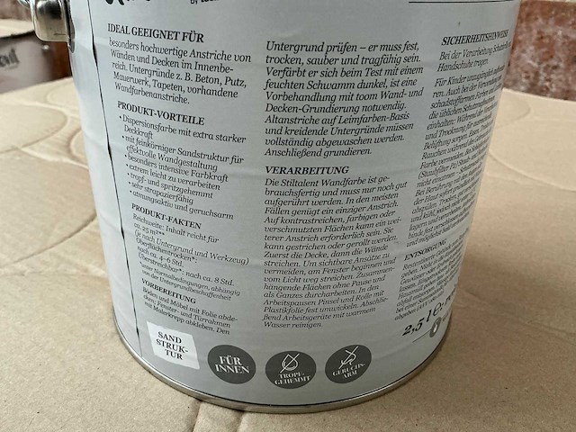 Zandstructuur ketel muurverf voor binnen (99x) - afbeelding 3 van  4