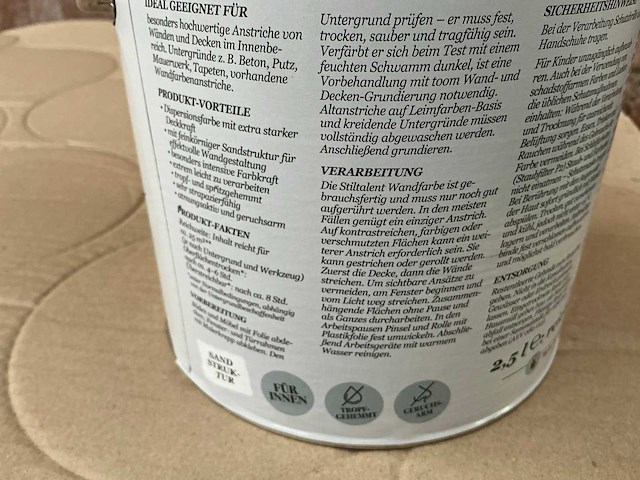 Zandstructuur ketel muurverf voor binnen (99x) - afbeelding 3 van  3