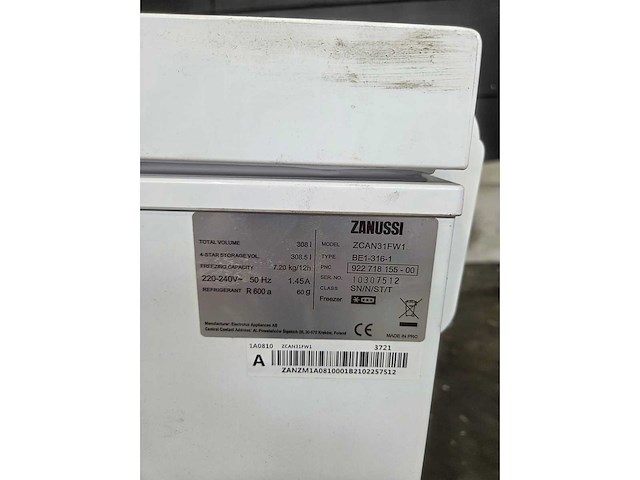 Zanussi - bak - vriezer - afbeelding 4 van  7