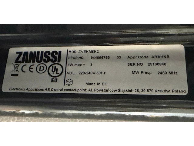 Zanussi combi microgolf, 45 cm hoog - afbeelding 7 van  8