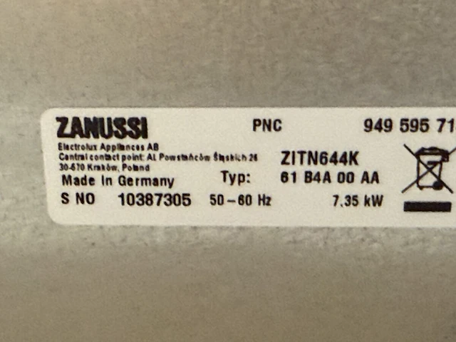 Zanussi inductie kookplaat - afbeelding 4 van  6