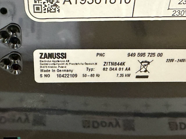 Zanussi inductiekookplaat - afbeelding 5 van  5