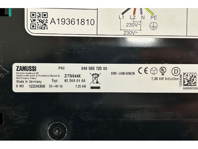 Zanussi inductiekookplaat - afbeelding 5 van  6