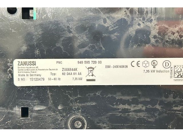 Zanussi inductiekookplaat - afbeelding 6 van  6