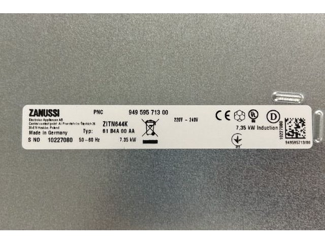 Zanussi inductiekookplaat - afbeelding 6 van  7