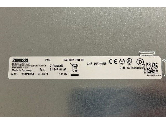 Zanussi inductiekookplaat - afbeelding 6 van  7