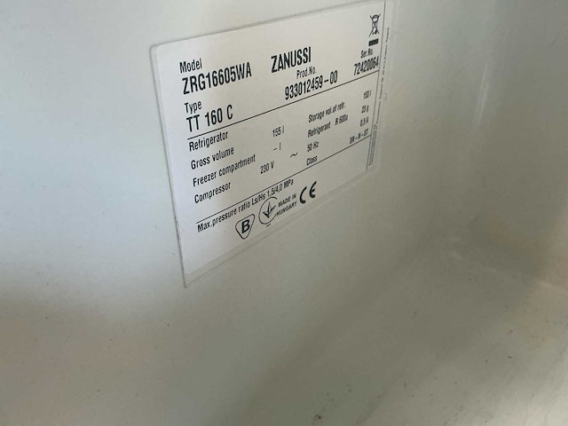 Zanussi tt160c koelkast - afbeelding 4 van  4