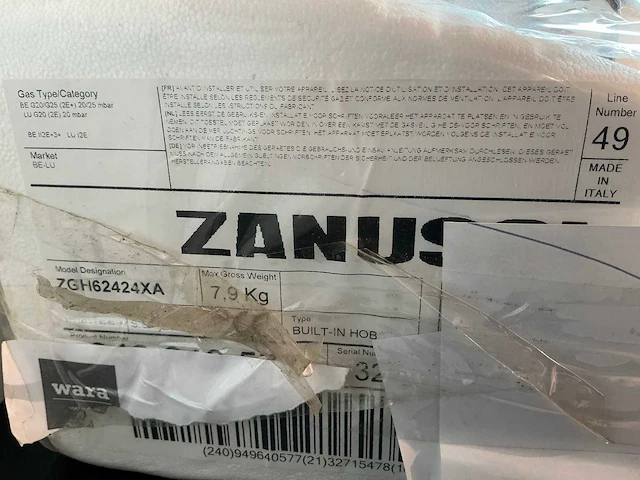 Zanussi zgh62424xa gaskookplaat - afbeelding 4 van  5