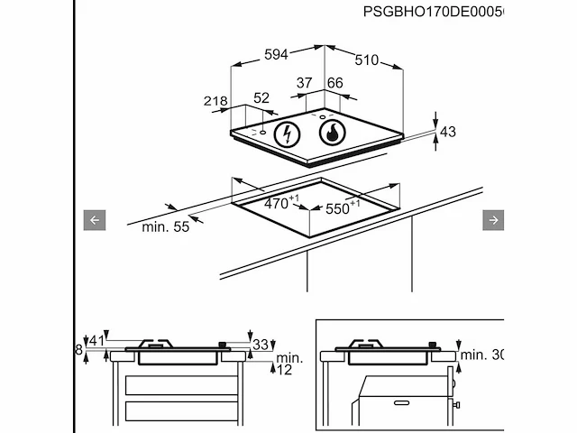 Zanussi zgh62424xa gaskookplaat - afbeelding 5 van  5