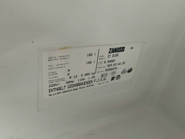 Zanussi zi 6160 inbouwkoelkast - afbeelding 5 van  5