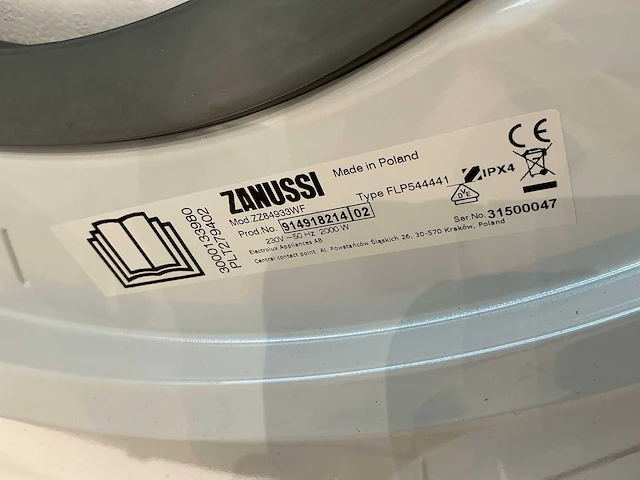 Zanussi zz84933wf wasmachine - afbeelding 5 van  5