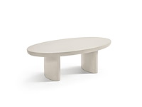 Zanzibar ovalen salontafel 125 cm in kalkmortel - afbeelding 1 van  1