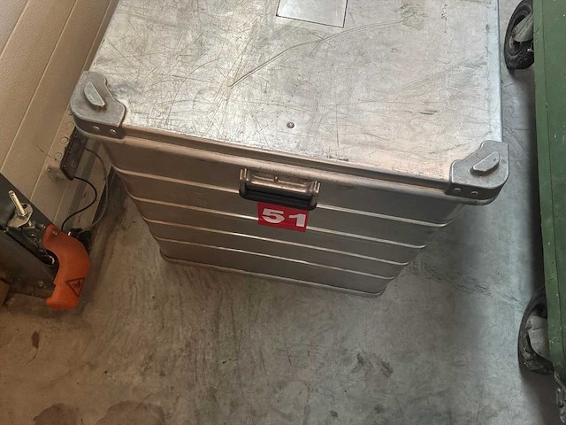 Zarges kiste-3e transportkist / metaal dat niet uit het leger komt - afbeelding 4 van  5