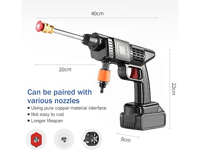 Zebbyee accu hogedrukreiniger - afbeelding 2 van  4
