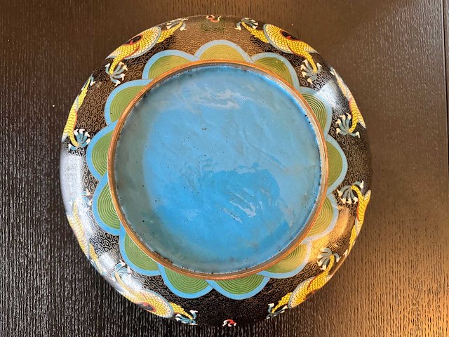 Zeer groot chinees set cloisonné emaille kunst - afbeelding 2 van  20
